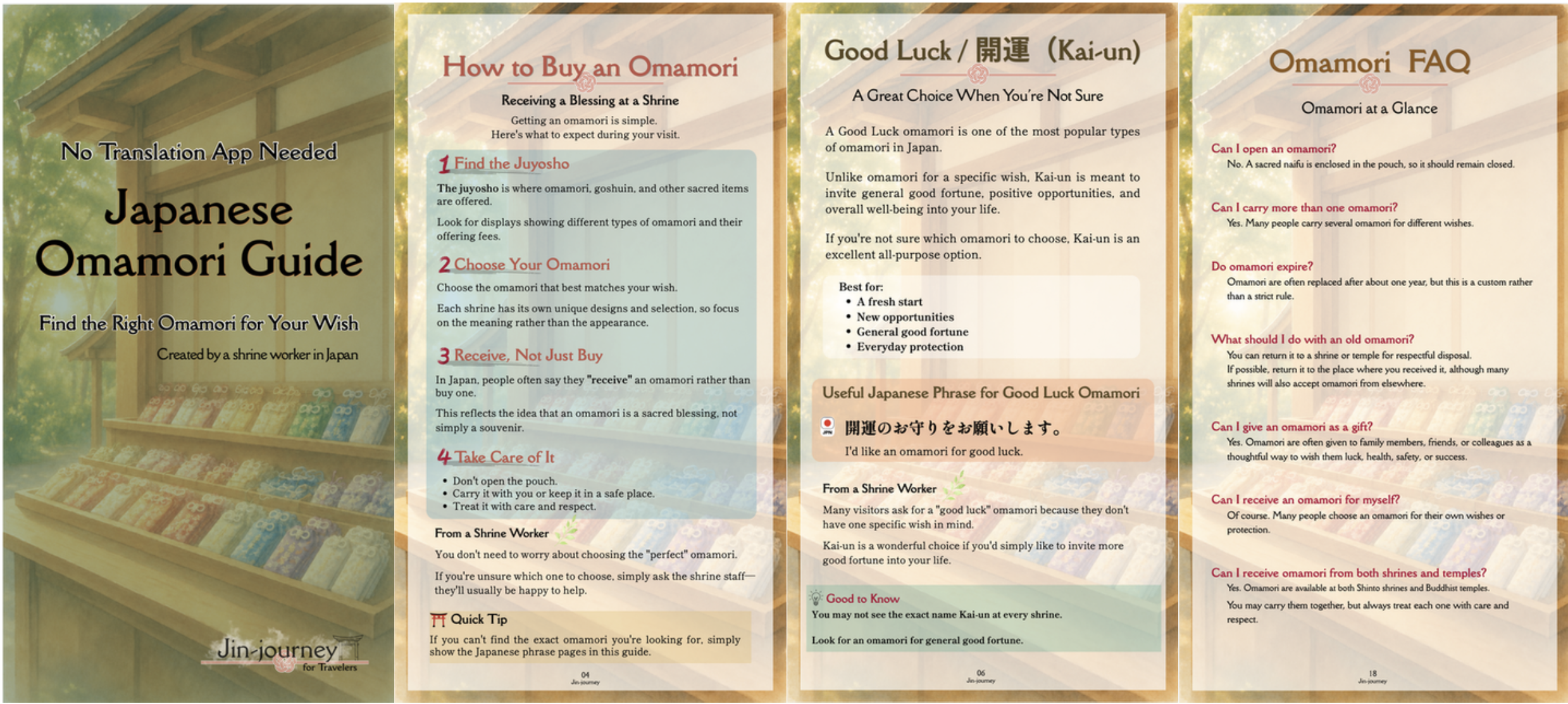 訪日旅行者向けのJapanese Omamori Guide